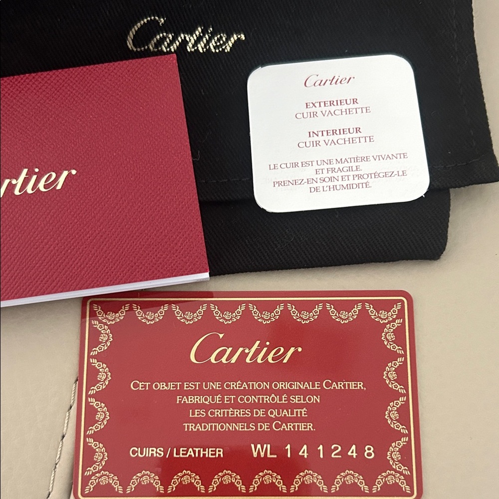 Cartier Red embossed leather zip around compact wallet - Picture 11 of 15